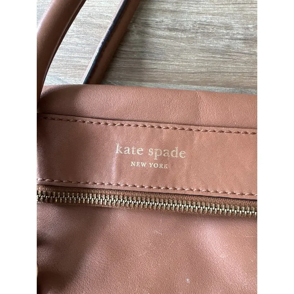 Designer Kate Spade New York Fremont Place Carmen Convertible Bag Brown Preppy